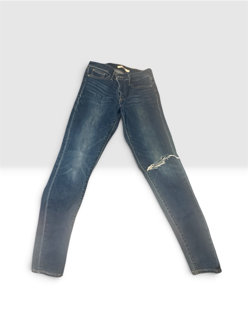 Levi’s  Distressed Shaping Skinny Jeans - Dark Blue Stretch 26